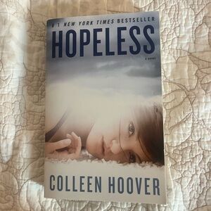 Hopeless by Colleen Hoover - Blue and Cream Paperback Novel